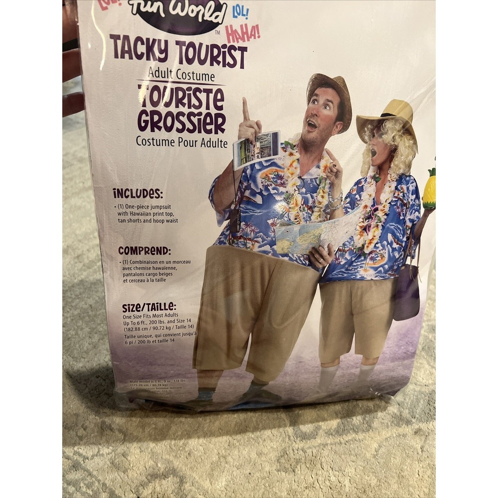 Funhouse Adults Tacky‎ Tourist One Halloween Costume Men Or Woman